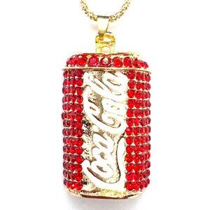 Red Coca-Cola COKE Can Pendant Necklace